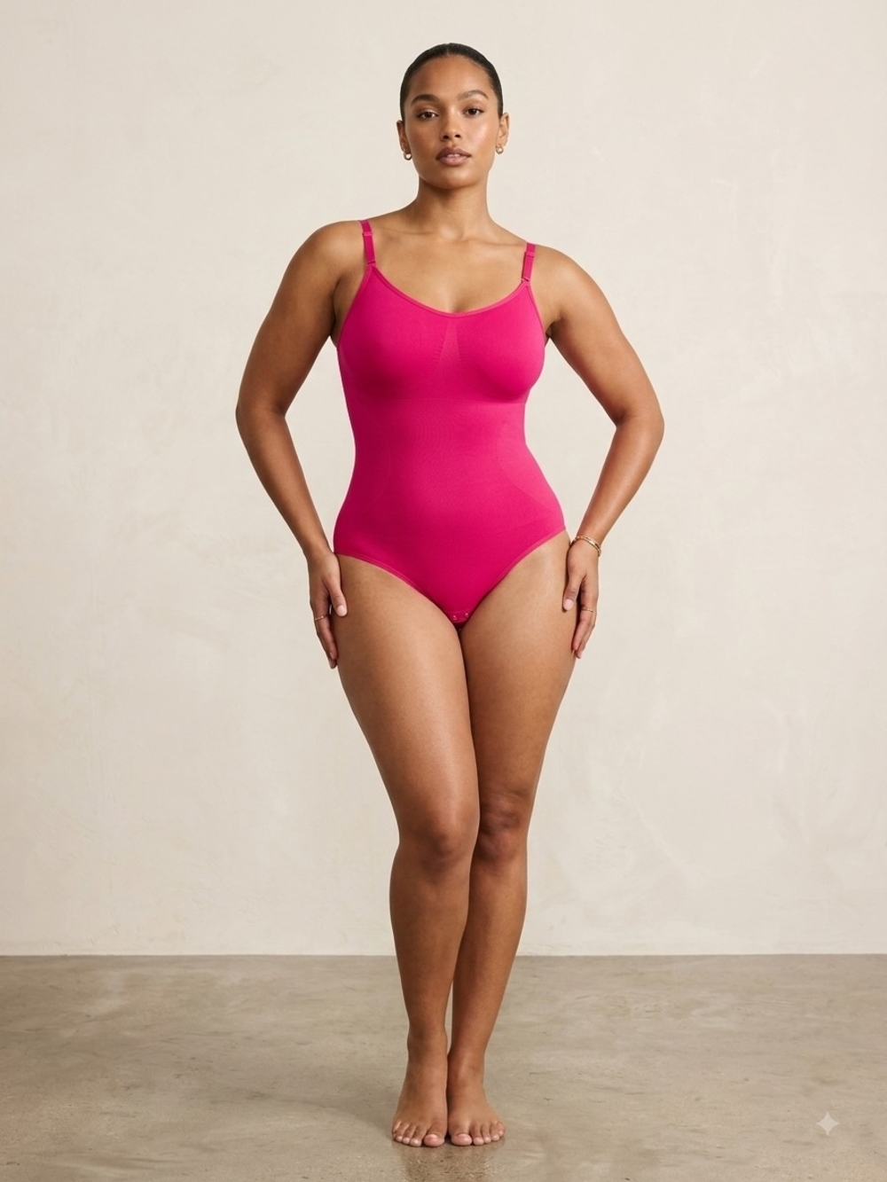 Shapermint Seamless Sculpting Bodysuit in Red